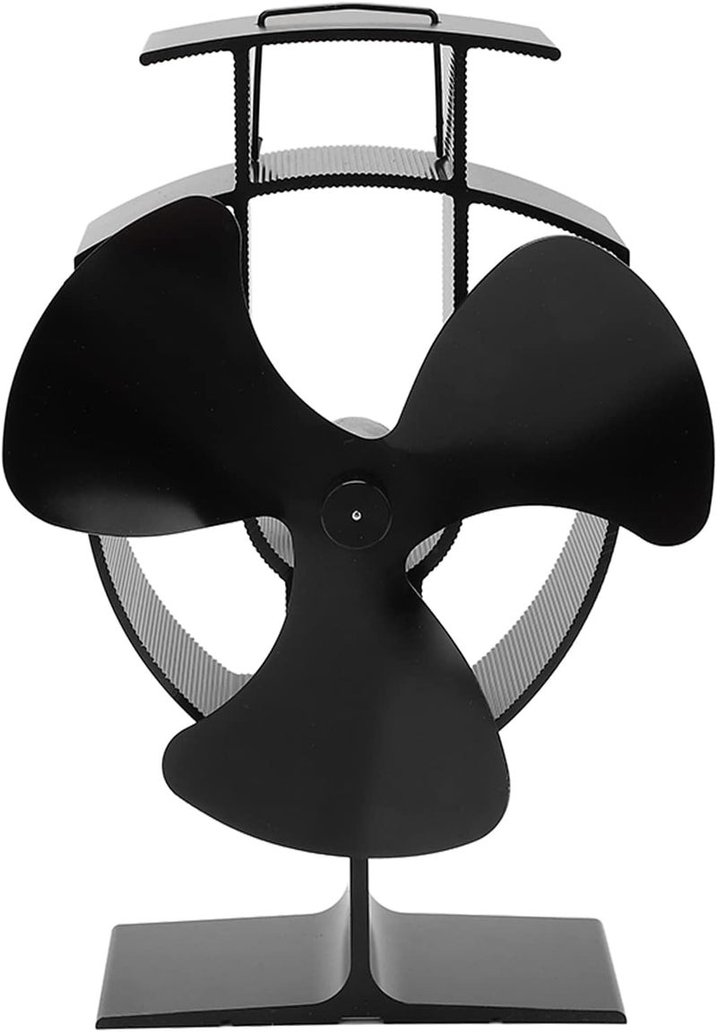 woobles 3 Blades Fireplace Fan, Wood Buring Stove Fan, Ultra Quiet High Temperature Resistance Wood Stove Fan Heat Powered Stove Fan Efficient Heat Transfer - Image 1